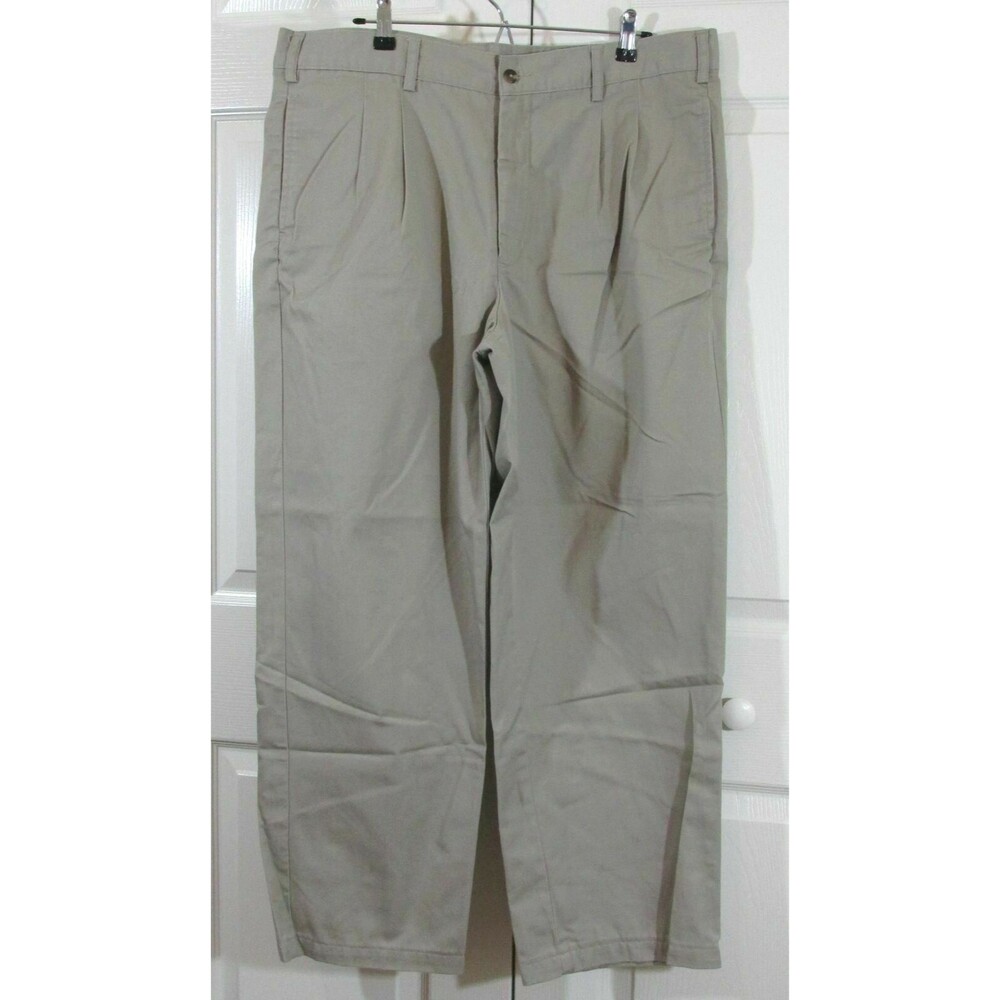 Cabela's Casuals Khaki Pants 40 Reg Tan Pleated Front Outdoors Hunting Camping